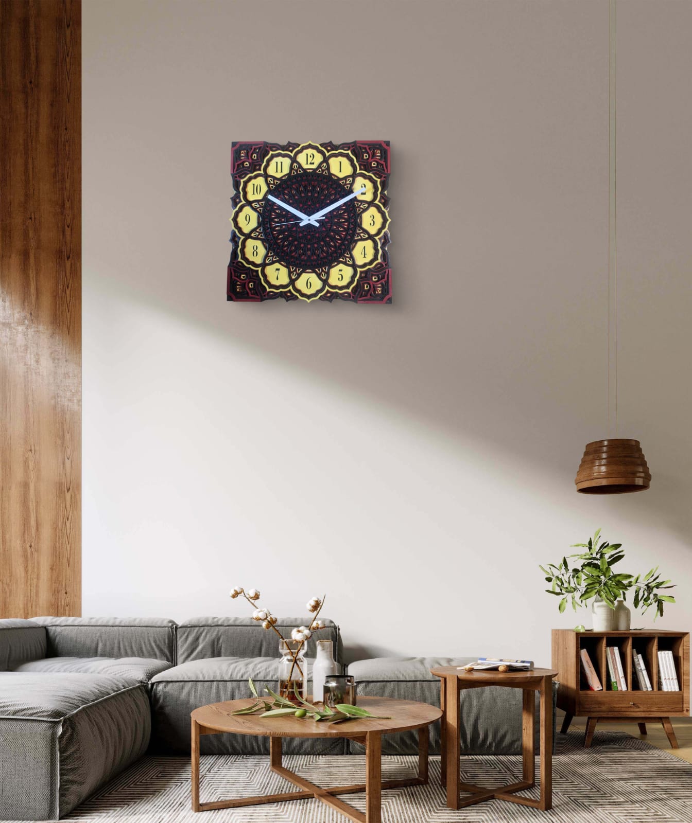 Eternal Mandala Wall Clock – Handcrafted Decorative Wall Art