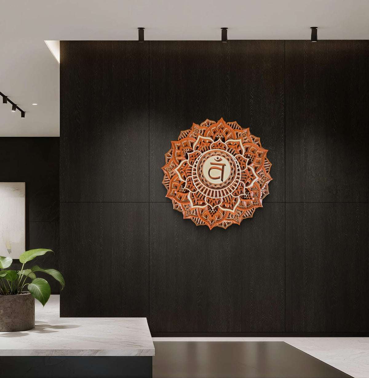 Sacred Aura Wooden Mandala Wall Art – Laser Cut Décor