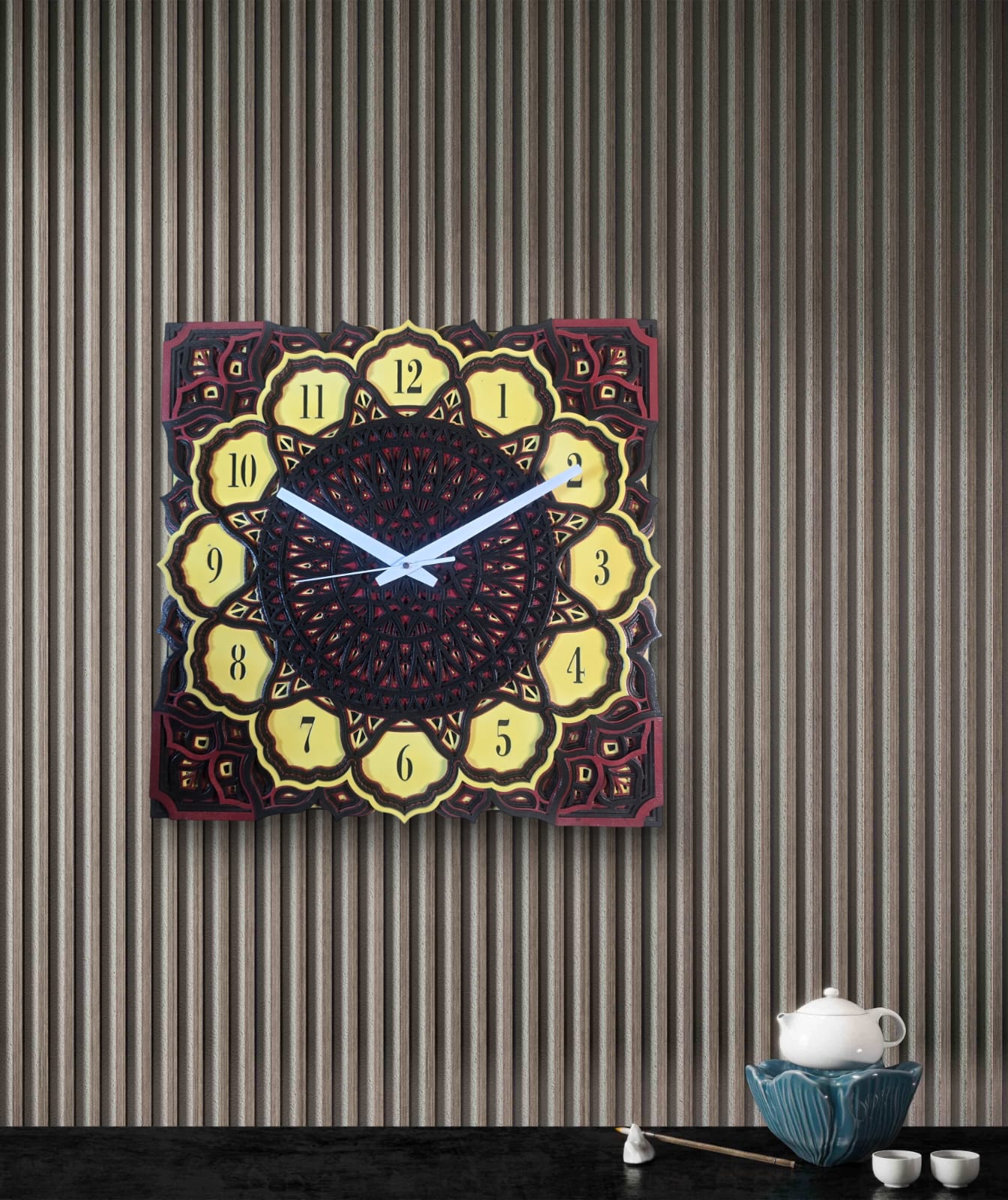 Eternal Mandala Wall Clock – Handcrafted Decorative Wall Art