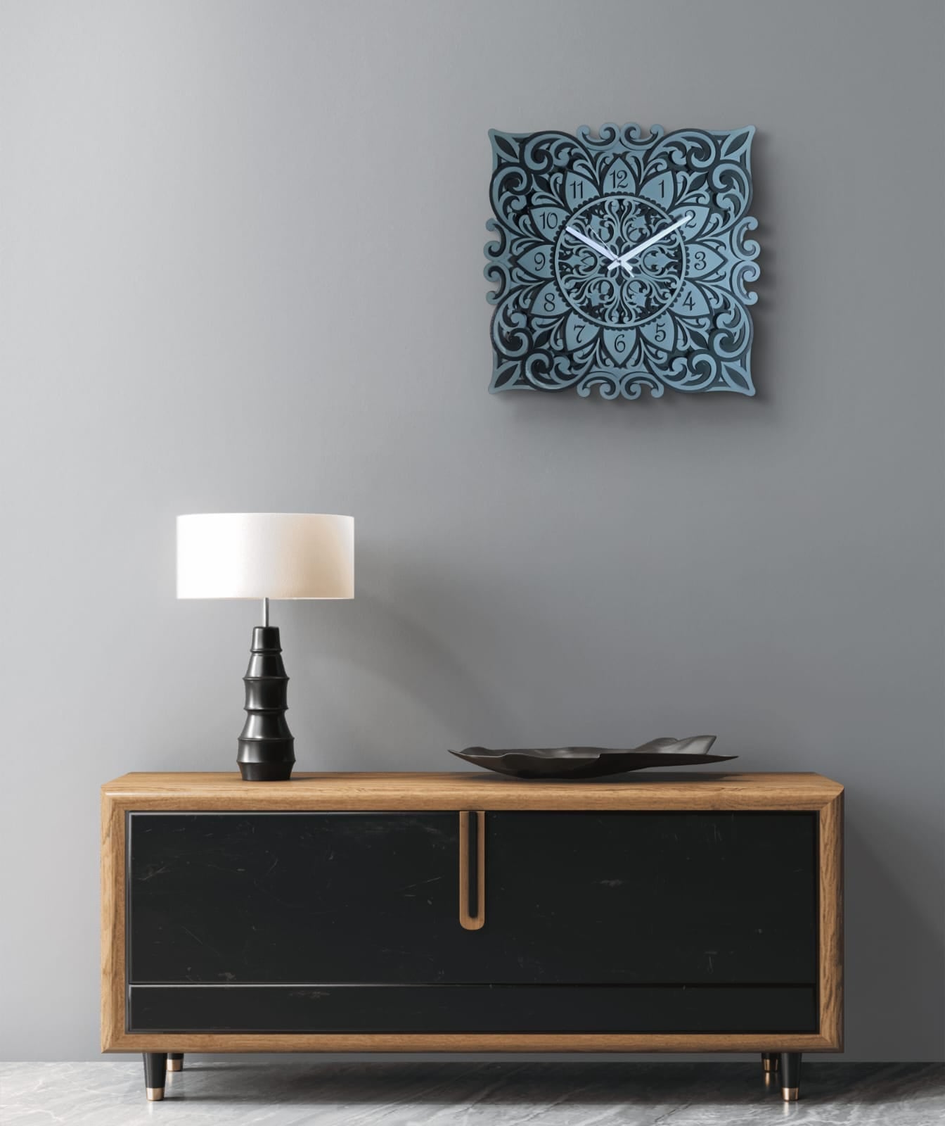 Vriksha Kala – Handcrafted Wooden Mandala Wall Clock