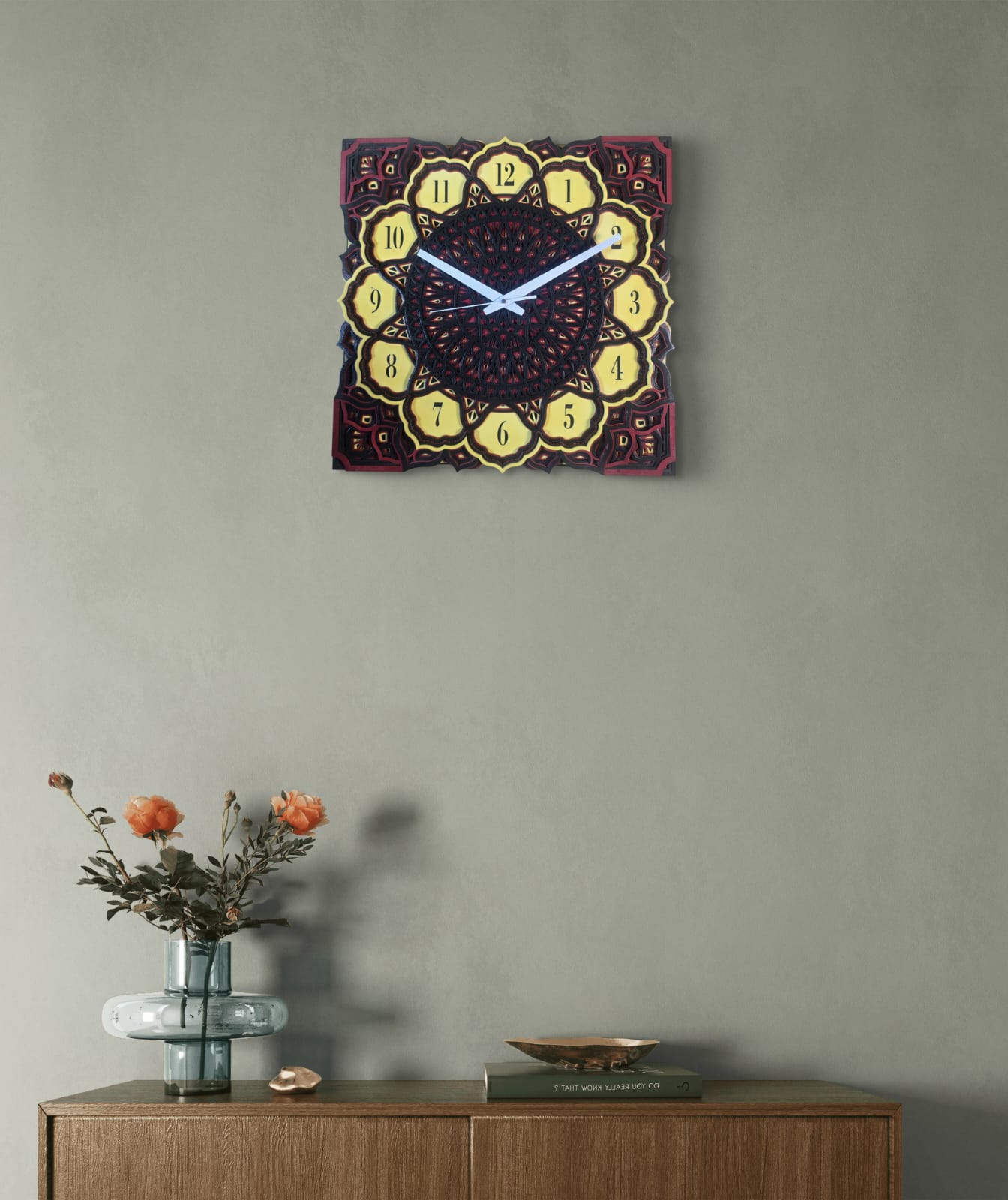 Eternal Mandala Wall Clock – Handcrafted Decorative Wall Art
