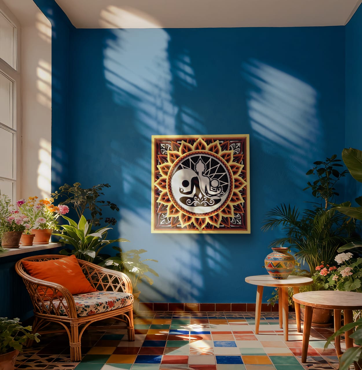 Soul Balance Wooden Wall Art – Layered Spiritual Décor