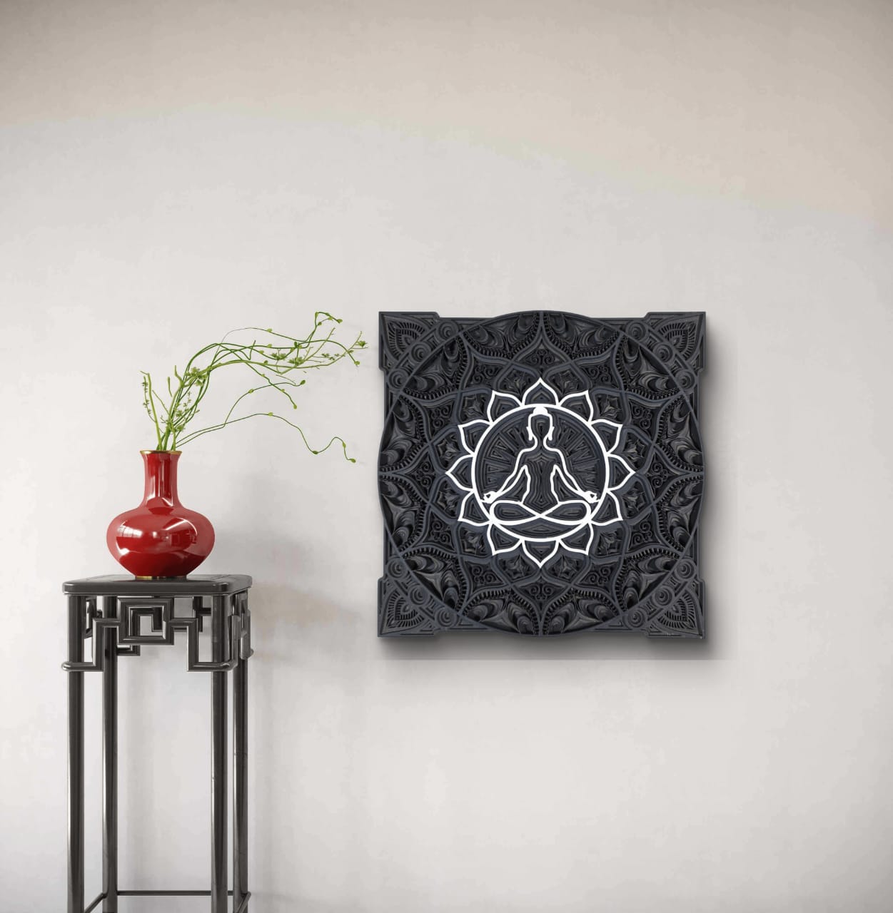 Zen Aura – Meditative Wooden Mandala Wall Art
