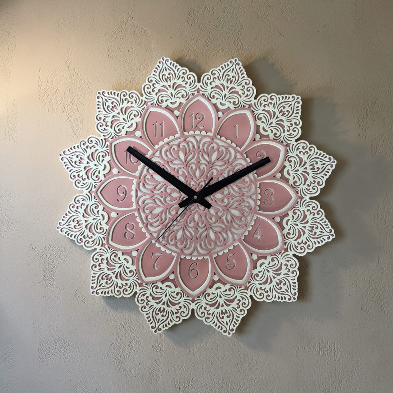 Blush Blossom Wall Clock