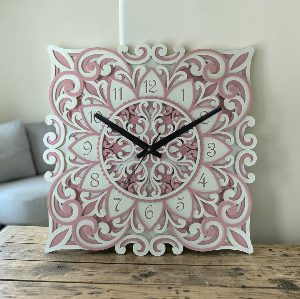 Rosé Elegance Wall Clock