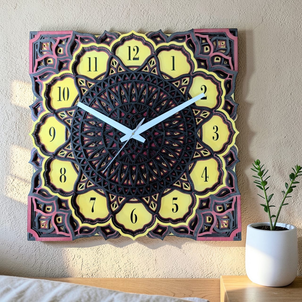 Eternal Mandala Wall Clock – Handcrafted Decorative Wall Art