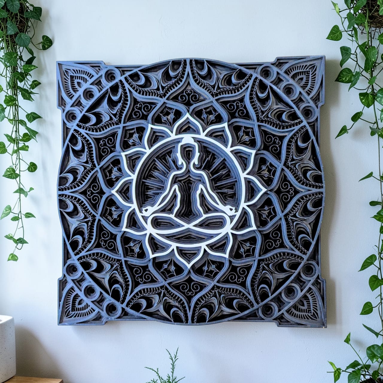 Zen Aura – Meditative Wooden Mandala Wall Art