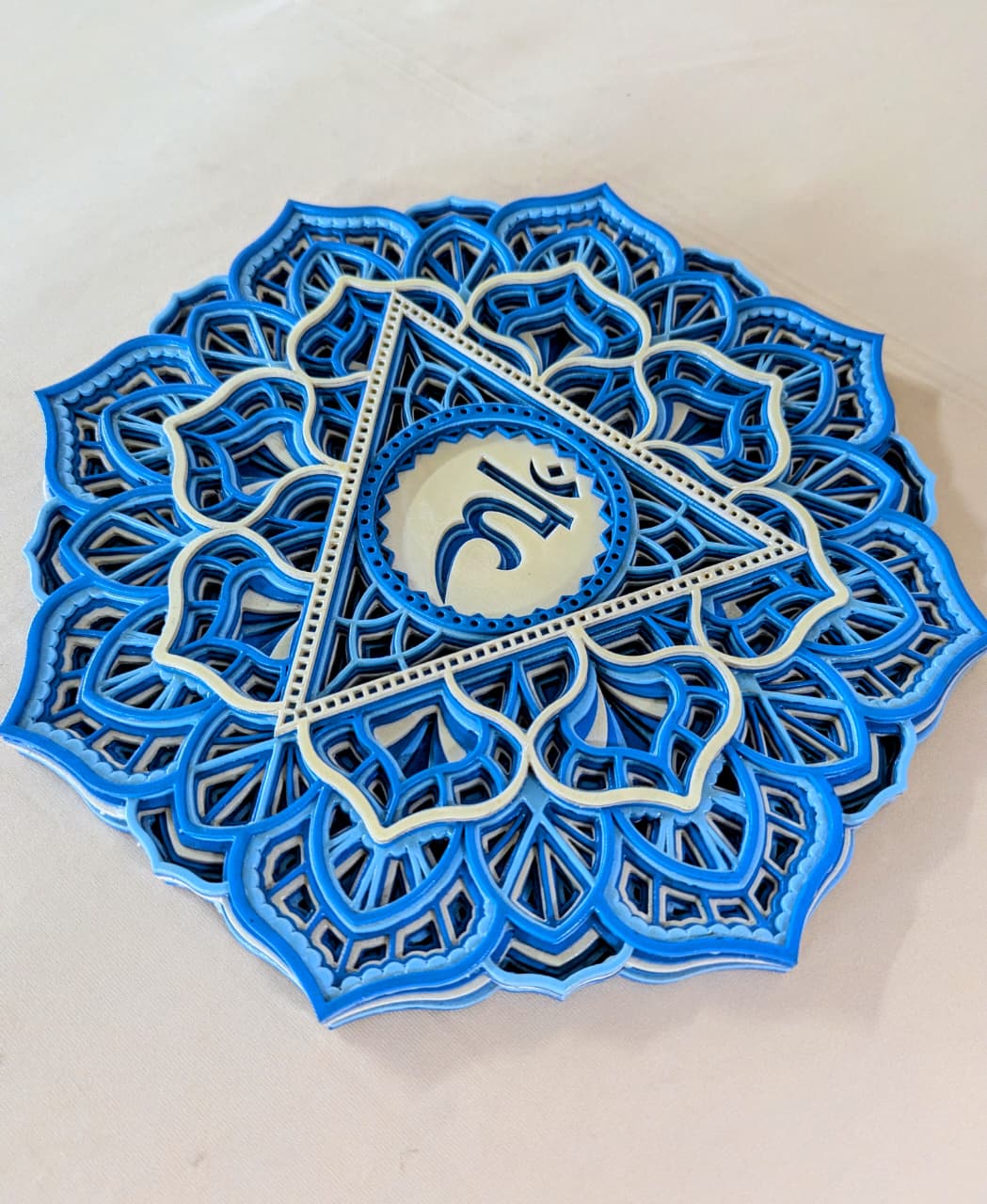 Blue Chakra Mandala Wall Art – Throat Chakra (Vishuddha)