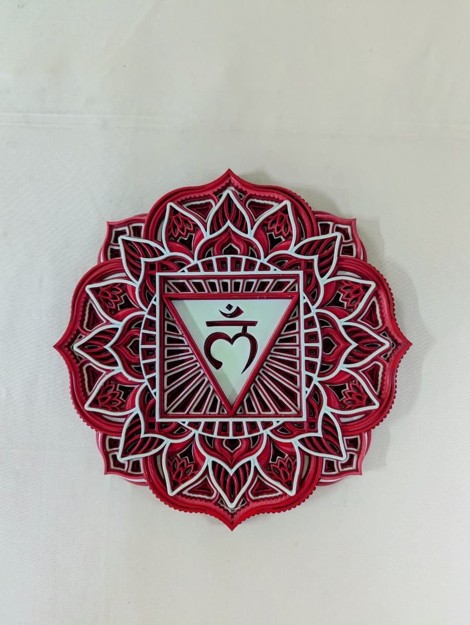Root Chakra Wooden Mandala Wall Art – Muladhara Décor
