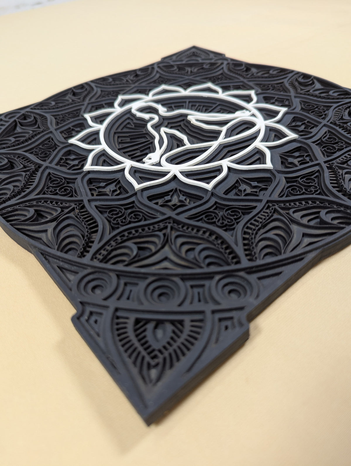 Zen Aura Meditative Wooden Mandala Wall Art