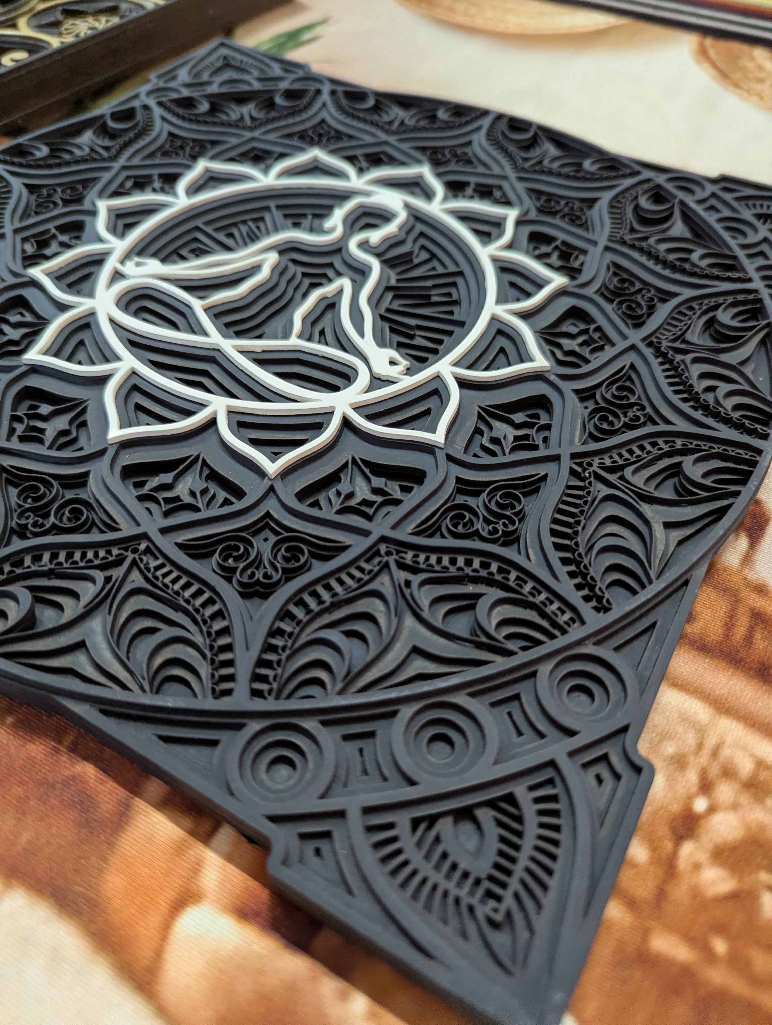 Zen Aura Meditative Wooden Mandala Wall Art