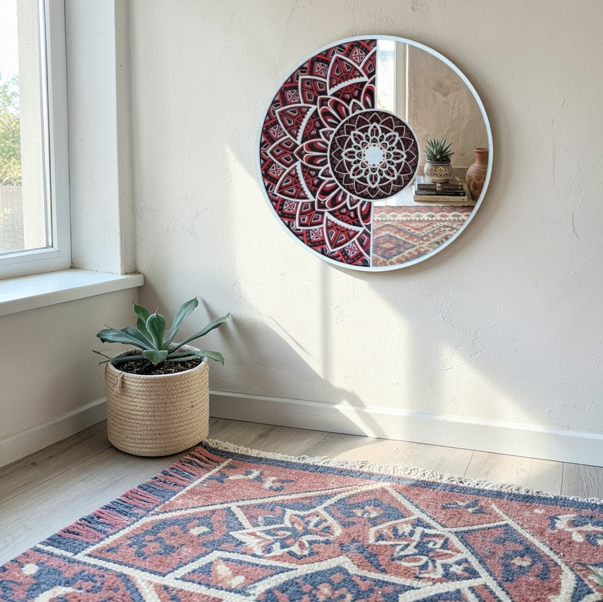 Crimson Eclipse Designer Mirror