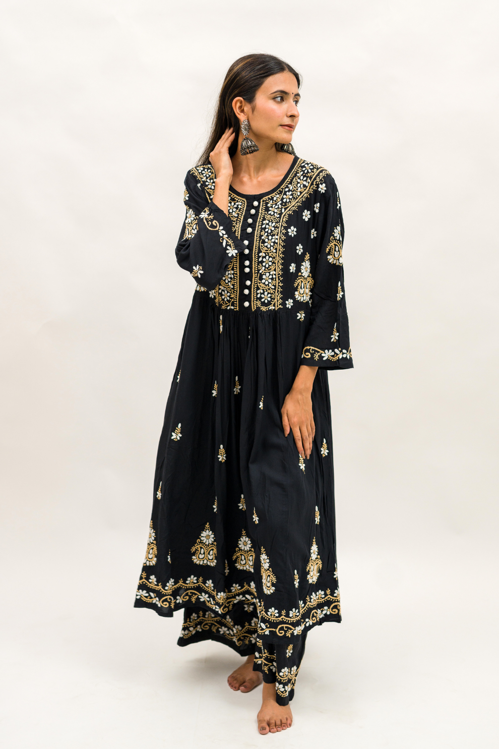 Rayon Chikankari Kurta Set