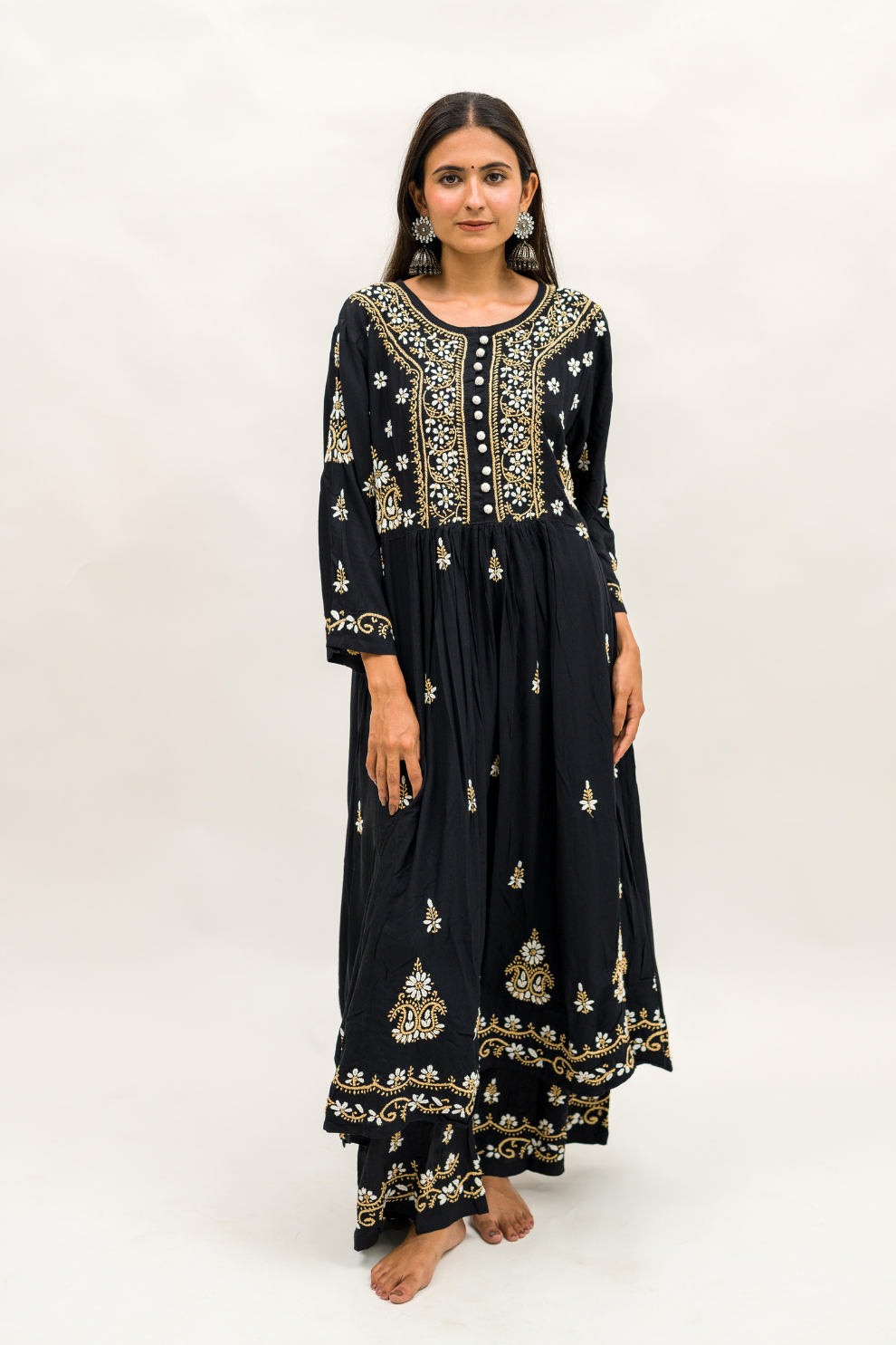 Rayon Chikankari Kurta Set