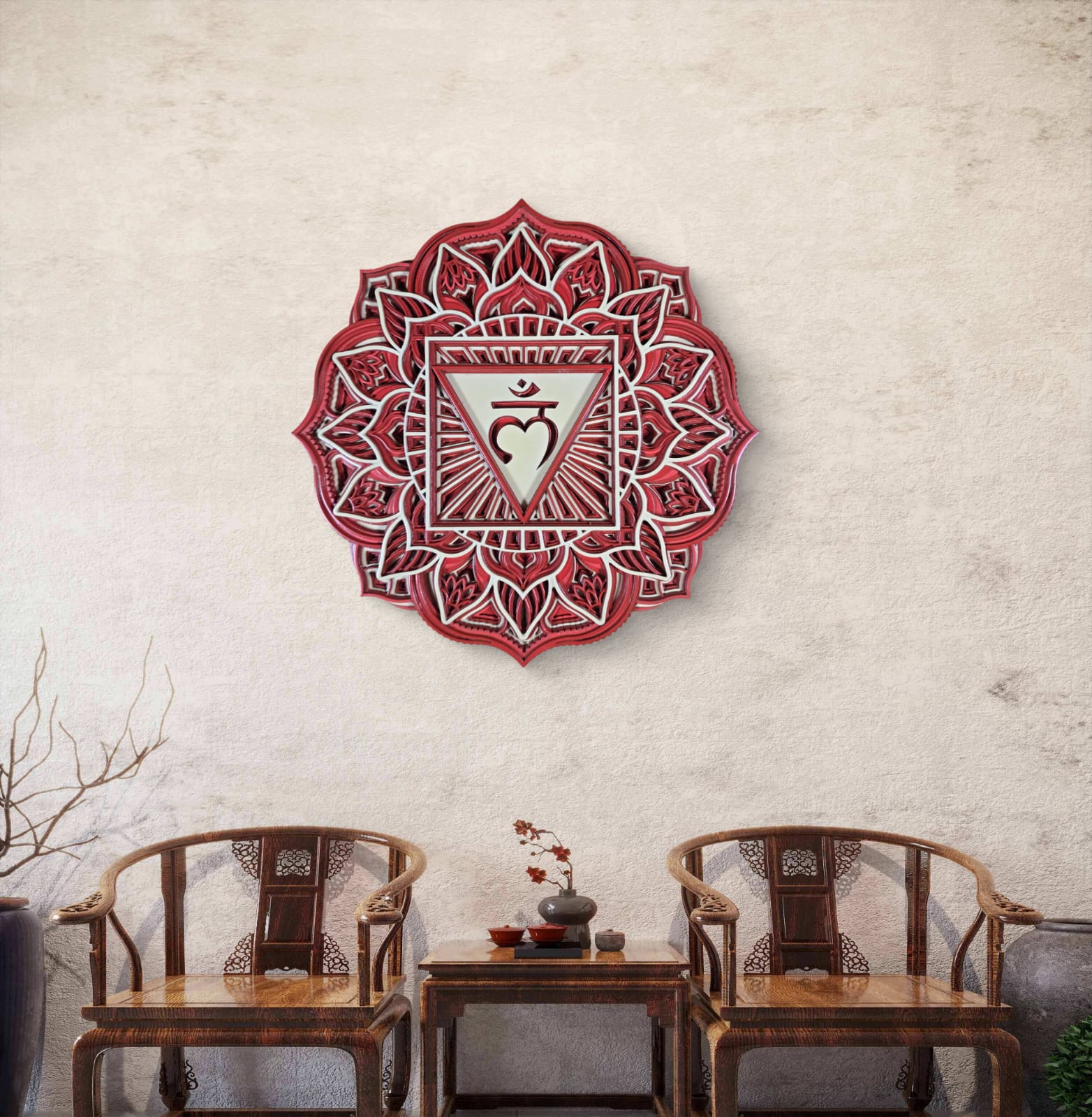 Muladhara – Handcrafted Wooden Mandala Wall Art
