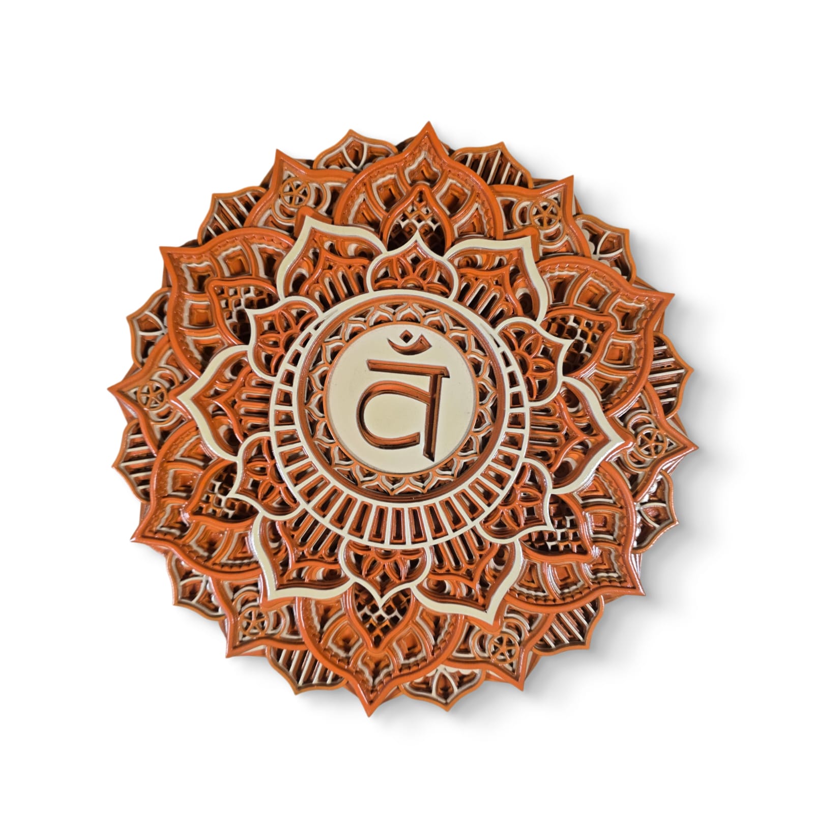 Sacred Aura (Svadhisthana) Wooden Mandala Wall Art