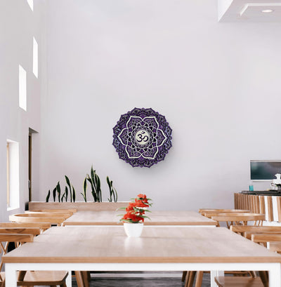 Crown Chakra Wooden Mandala Wall Art