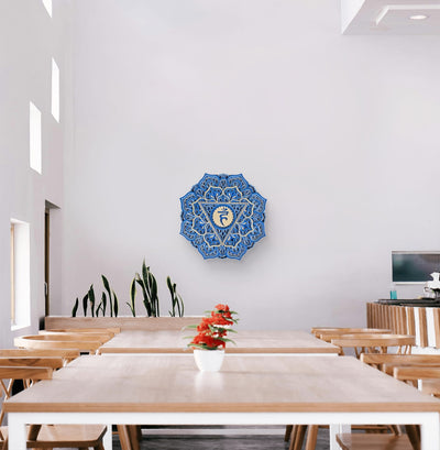 Blue Chakra Mandala Wall Decor (Vishuddha)