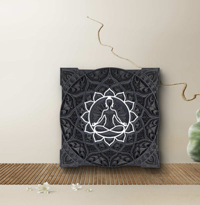 Zen Aura – Meditative Wooden Mandala Wall Art