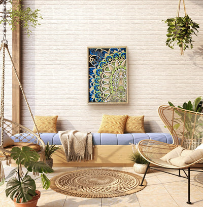 Wooden Peacock Mandala Wall Decor