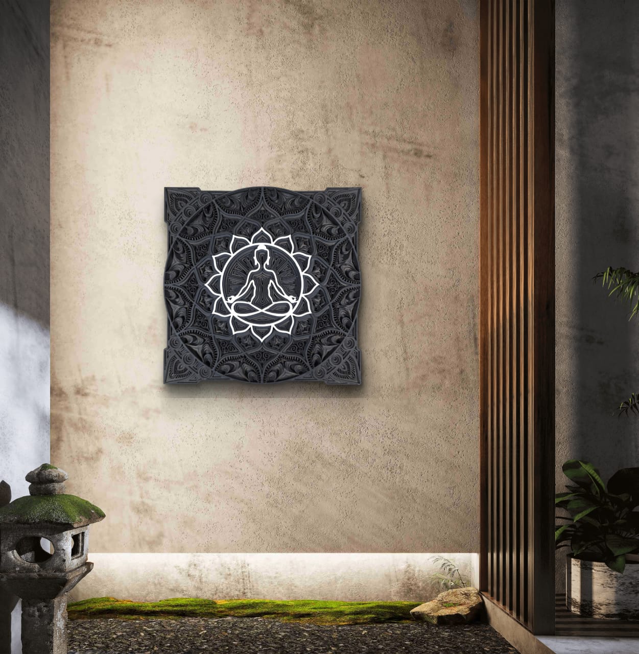 Zen Aura – Meditative Wooden Mandala Wall Art