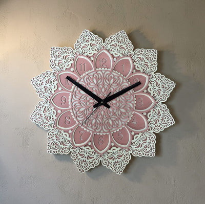 Blush Blossom Wall Clock
