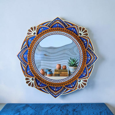 Royal Azure Mandala Mirror Wall Art