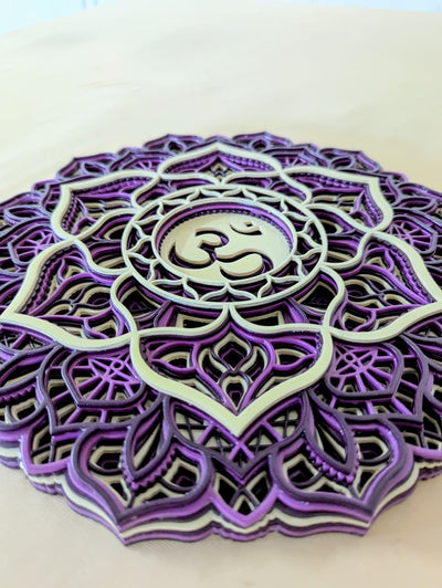 Crown Chakra Wooden Mandala Wall Art