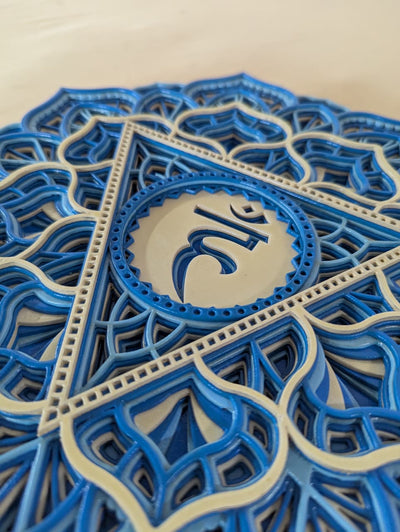 Blue Chakra Mandala Wall Decor (Vishuddha)