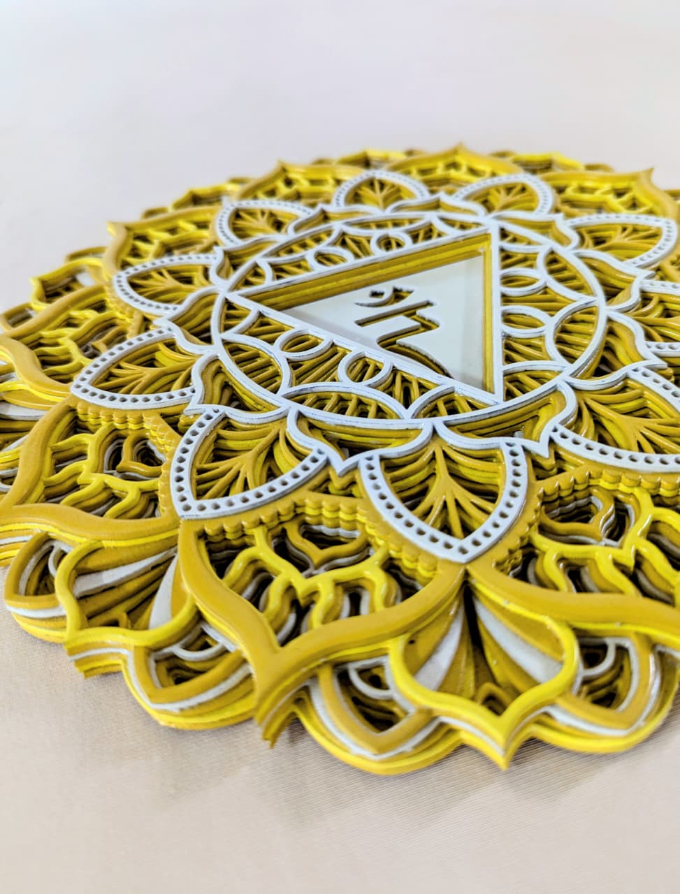 Golden Chakra Mandala Wall Decor (Manipura)