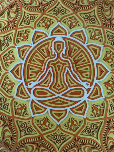 Solar Harmony Meditation Mandala Wall Art