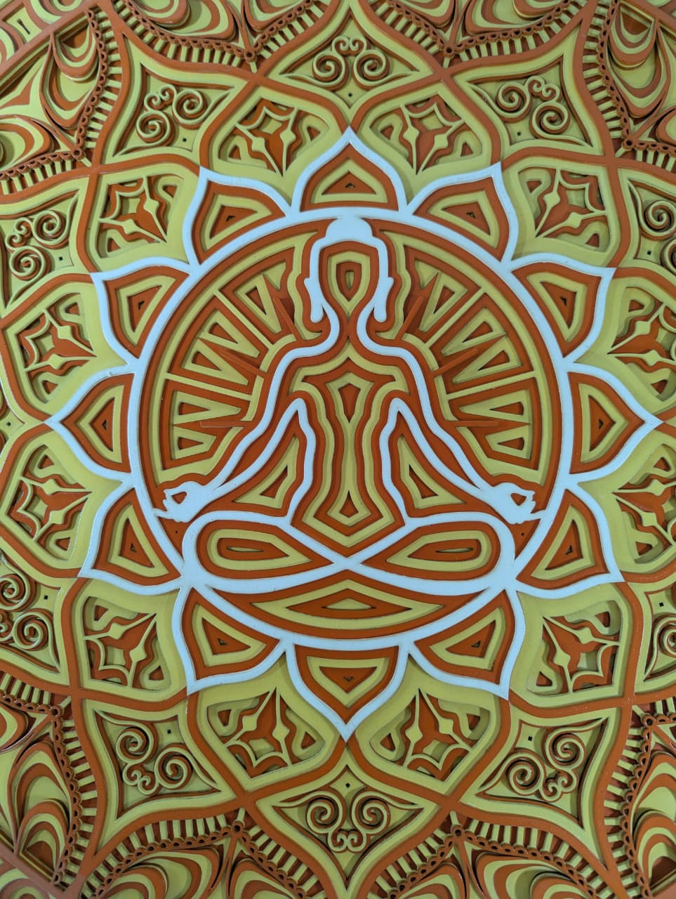 Solar Harmony Meditation Mandala Wall Art