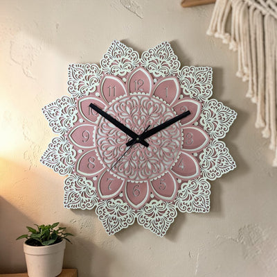 Blush Blossom Wall Clock